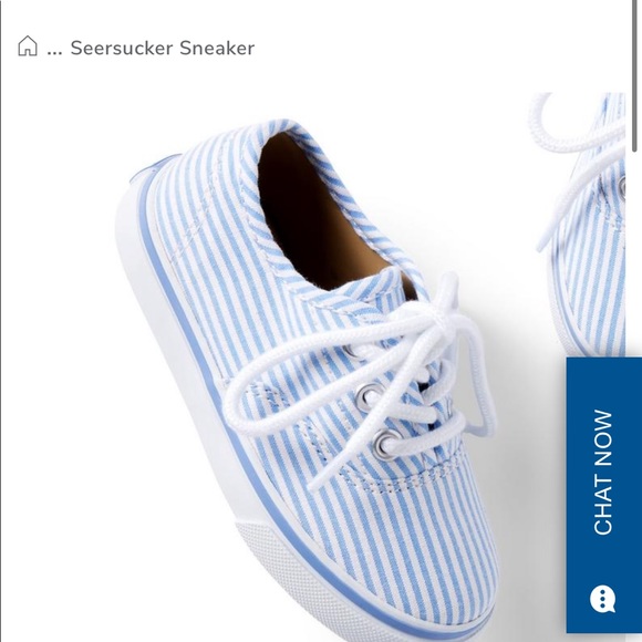 Janie and Jack Seersucker striped baby sneakers - Picture 2 of 2